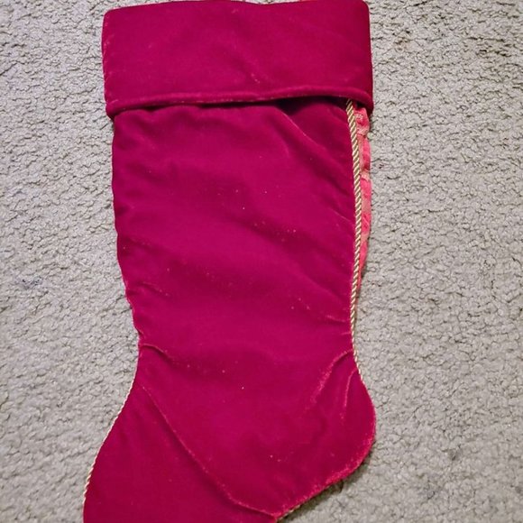 Christmas Stocking tassel red gold filigree HP - Picture 2 of 5